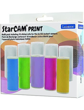 Confezione di ricarica comprendente 10 rotoli di adesivi per le referenze Star Cam DJ150 e DJ160