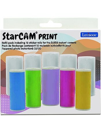 Confezione di ricarica comprendente 10 rotoli di adesivi per le referenze Star Cam DJ150 e DJ160