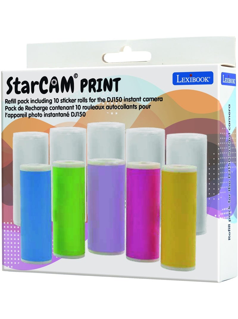 Confezione di ricarica comprendente 10 rotoli di adesivi per le referenze Star Cam DJ150 e DJ160 Bianco - Kiabi