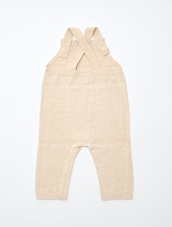 CONFEZIONE REGALO salopette lunga in maglia + body + mussola double gaze + calzini