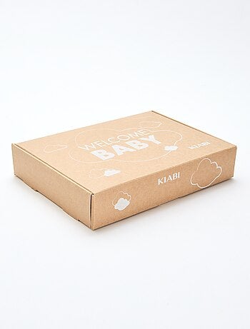 CONFEZIONE REGALO salopette lunga in maglia + body + mussola double gaze + calzini