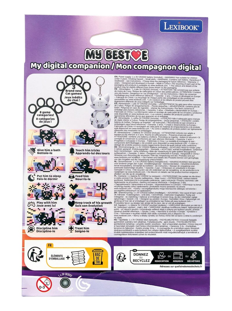 Console My BestE® Gigapets® 2 Cats con schermo LCD e attacco per portachiavi Bianco - Kiabi