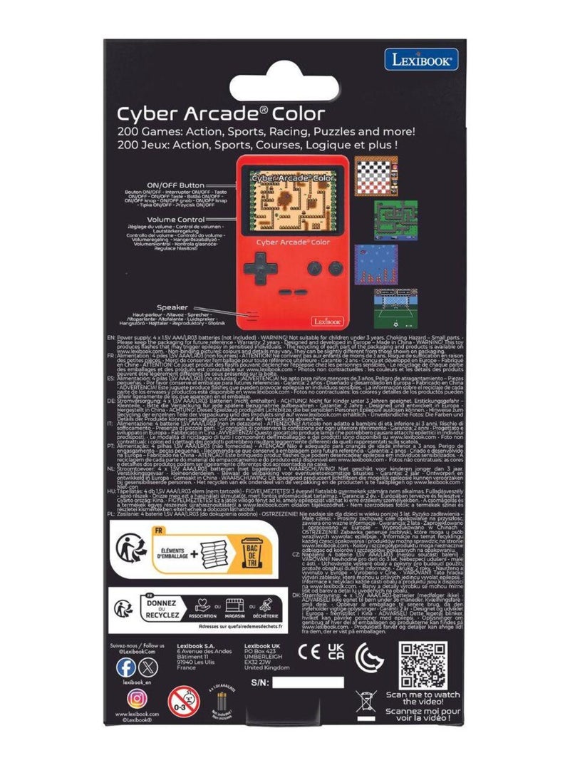 Console portatile Classic Cyber Arcade 2,8'' 200 giochi N/D - Kiabi