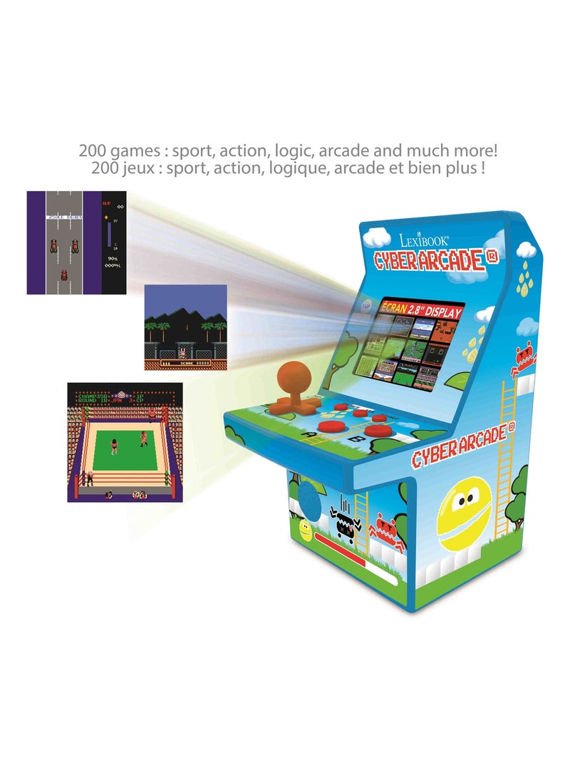 Console portatile Cyber Arcade? con LCD a colori da 2,8'' e 200 giochi dal design retr? Blu - Kiabi
