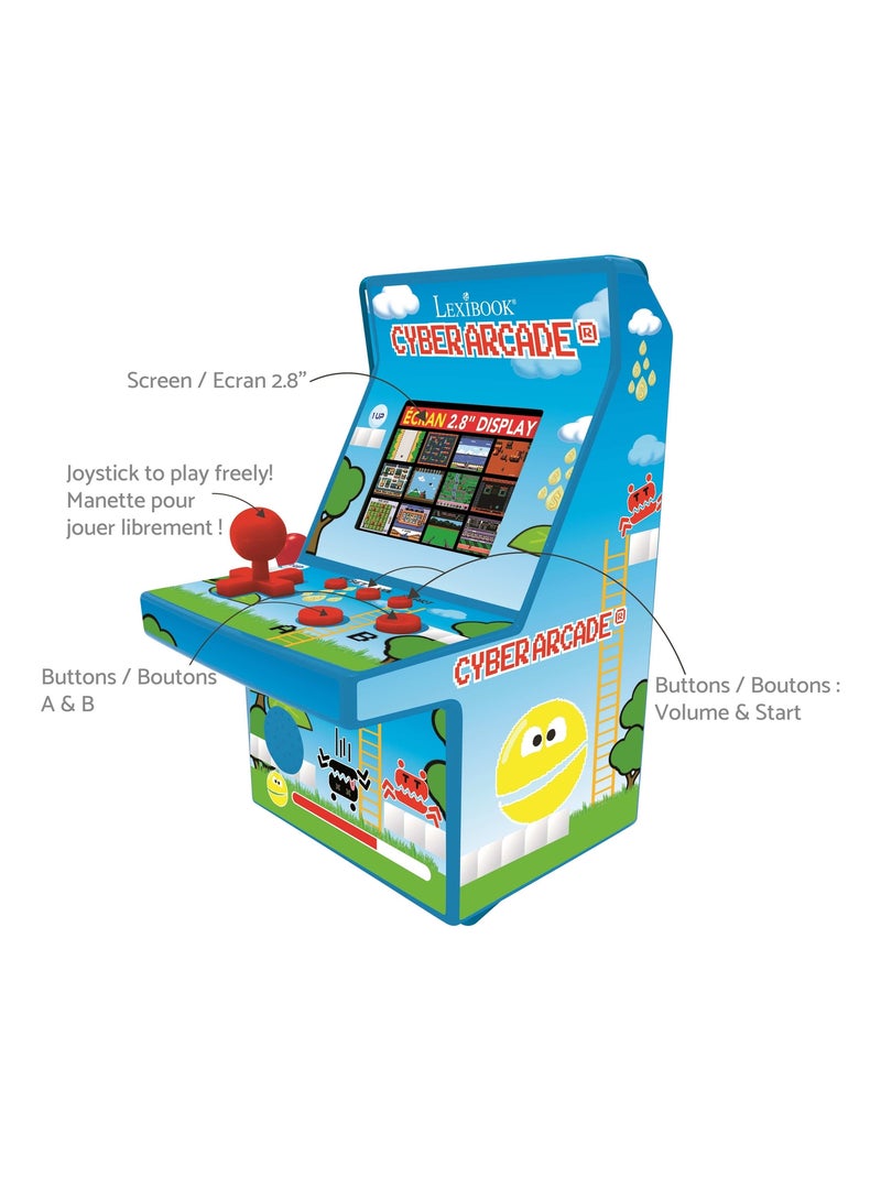 Console portatile Cyber Arcade® con LCD a colori da 2,8'' e 200 giochi dal design retrò Blu - Kiabi