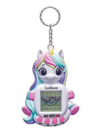 Consolle My BestE® Gigapets® Unicorn con schermo LCD e attacco per portachiavi