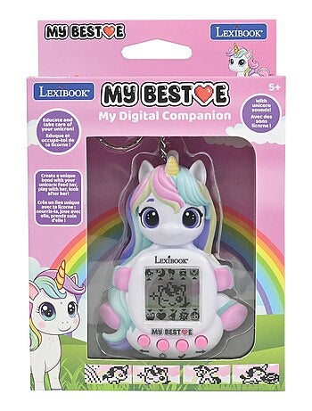 Consolle My BestE® Gigapets® Unicorn con schermo LCD e attacco per portachiavi