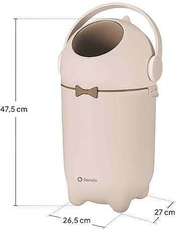 Contenitore per pannolini LIONELO Purebin - Ermetico - 10 L - Per sacchetti universali