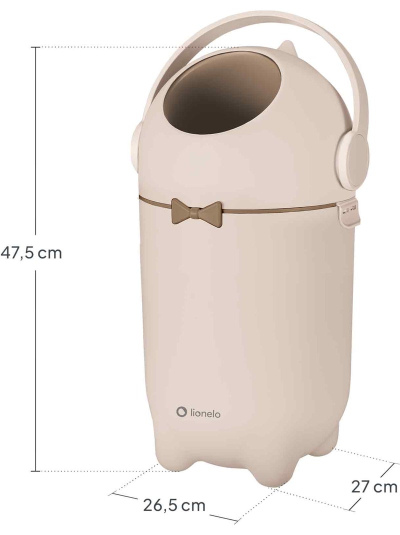 Contenitore per pannolini LIONELO Purebin - Ermetico - 10 L - Per sacchetti universali Beige - Kiabi