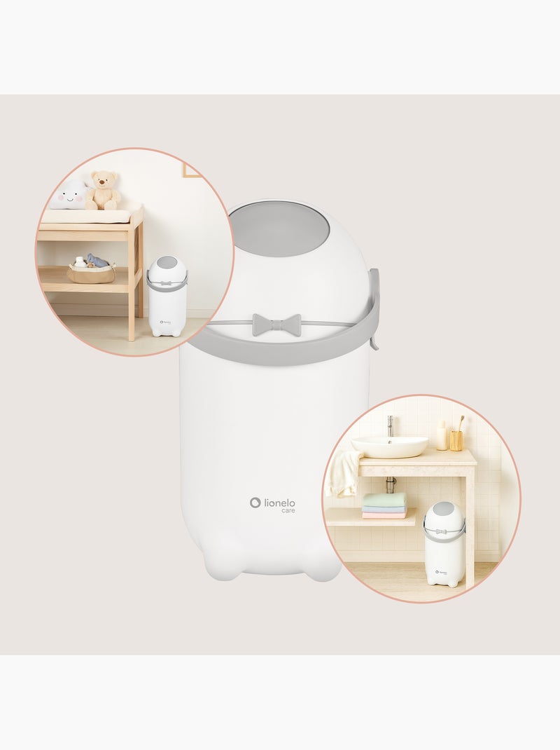 Contenitore per pannolini LIONELO Purebin - Ermetico - 10 L - Per sacchetti universali Bianco - Kiabi