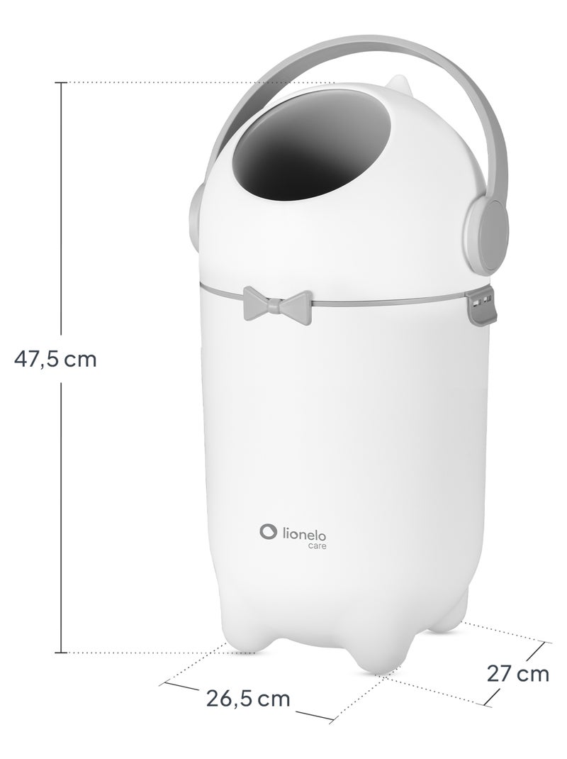 Contenitore per pannolini LIONELO Purebin - Ermetico - 10 L - Per sacchetti universali Bianco - Kiabi