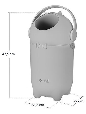 Contenitore per pannolini LIONELO Purebin - Ermetico - 10 L - Per sacchetti universali