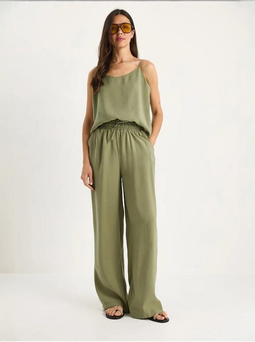 Coordinato con canotta senza maniche e pantaloni a gamba ampia lucci - Kiabi Coordinato con canotta senza maniche e pantaloni a gamba ampia lucci - Kiabi