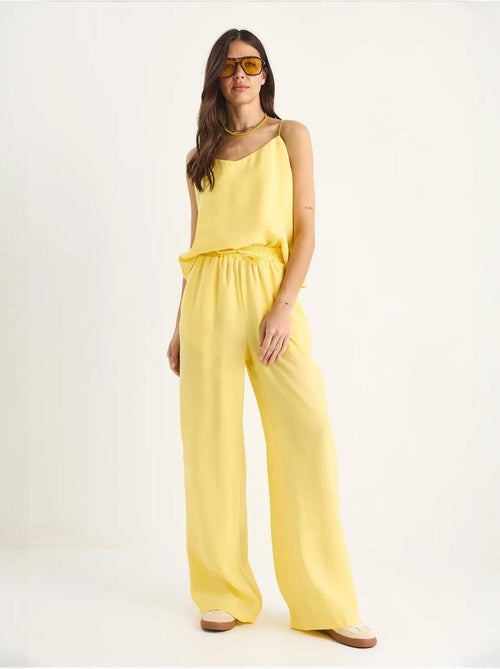 Coordinato con canotta senza maniche e pantaloni a gamba ampia lucci - Kiabi Coordinato con canotta senza maniche e pantaloni a gamba ampia lucci - Kiabi