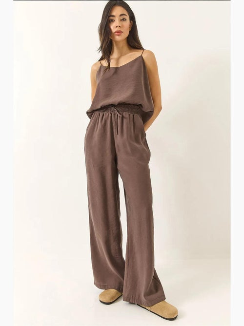 Coordinato con canotta senza maniche e pantaloni a gamba ampia lucci - Kiabi Coordinato con canotta senza maniche e pantaloni a gamba ampia lucci - Kiabi