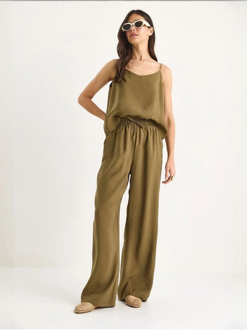 Coordinato con canotta senza maniche e pantaloni a gamba ampia lucci - Kiabi Coordinato con canotta senza maniche e pantaloni a gamba ampia lucci - Kiabi