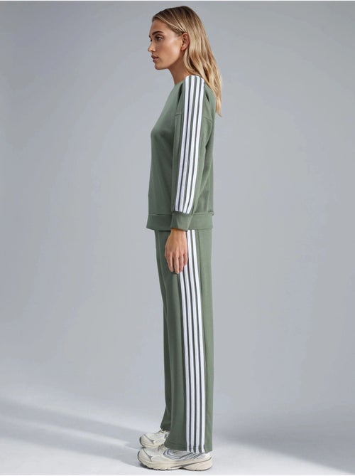 Coordinato con felpa a righe con girocollo e pantaloni a gamba dritta hiccup - Kiabi