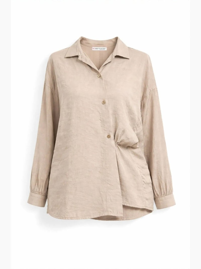 Coordinato due pezzi oversize da donna mixray Beige argilla - Kiabi