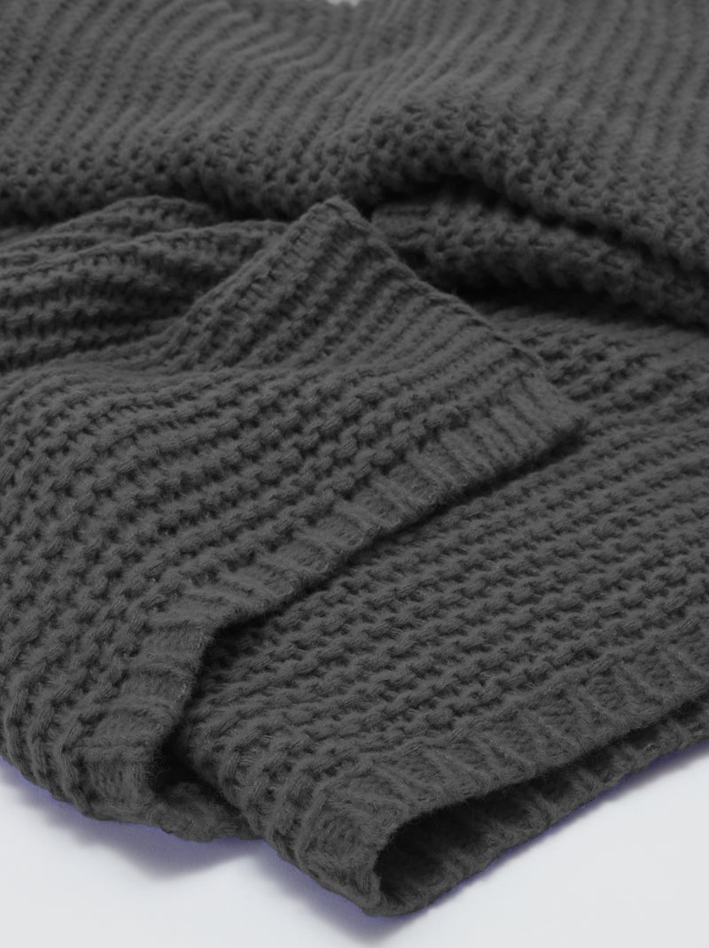 Coperta a maglia grossa - Kiabi Home GRIGIO - Kiabi