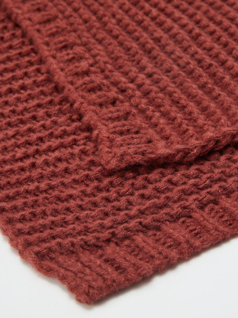 Coperta a maglia grossa 160 x 130 cm - Kiabi Home Marrone - Kiabi