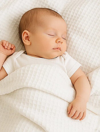 Coperta a nido d’ape in cotone biologico Aiko