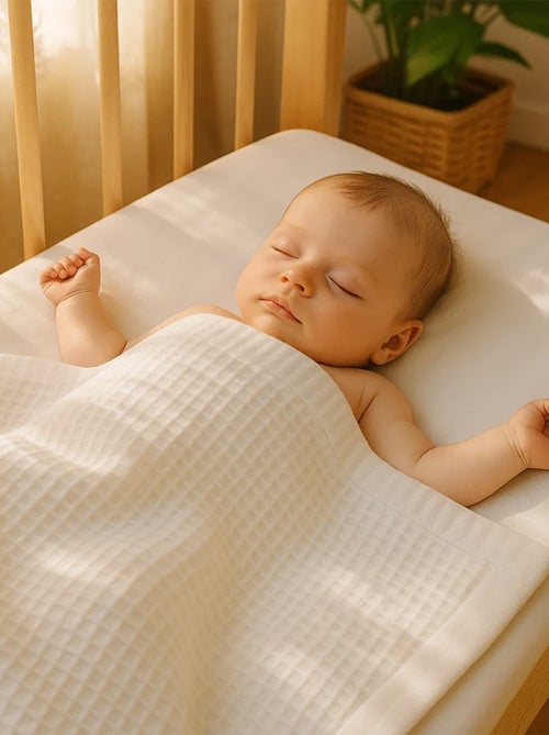 Coperta a nido d’ape in cotone biologico Aiko - Kiabi