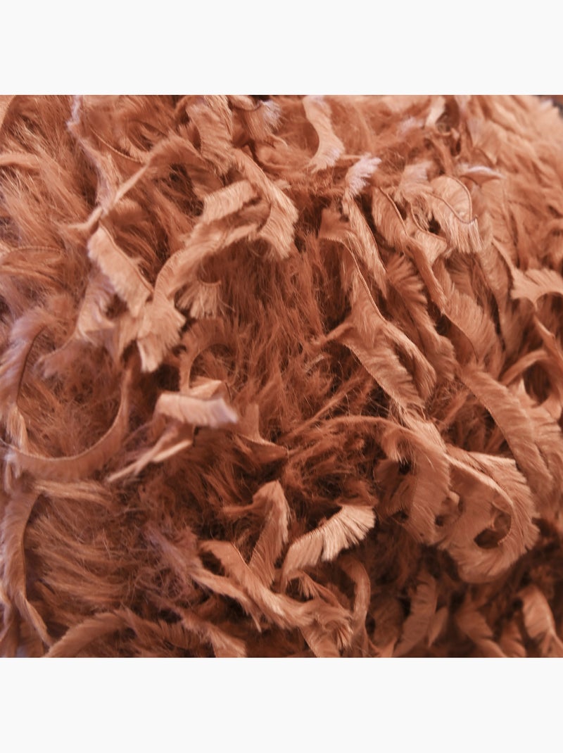 Coperta a pelo lungo Terracotta - Kiabi