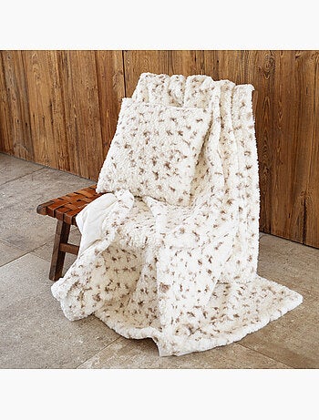 Coperta a pois con trama in rilievo e retro in velluto