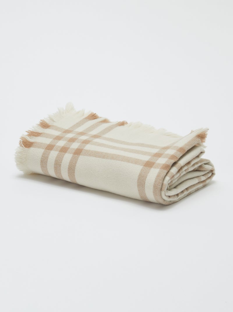 Coperta a quadri 160 x 130 - Kiabi Home BIANCO - Kiabi