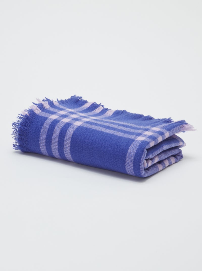 Coperta a quadri 160 x 130 - Kiabi Home BLU - Kiabi