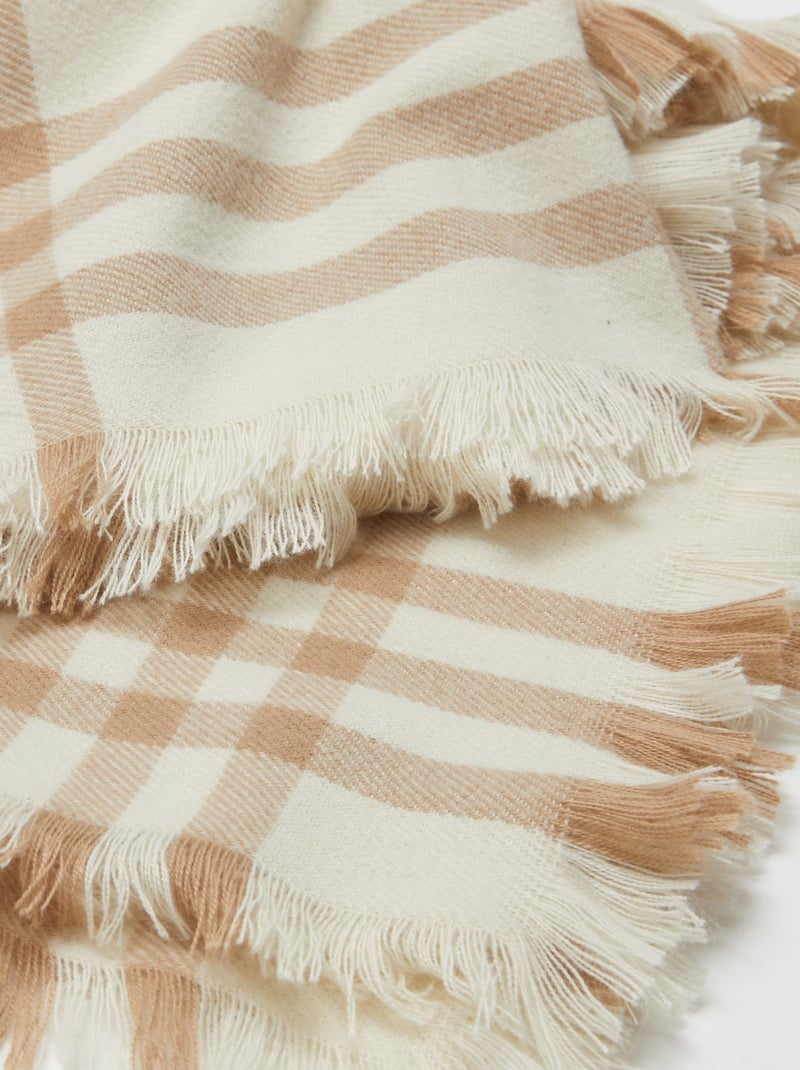 Coperta a quadri 160 x 130 cm - Kiabi Home BIANCO - Kiabi