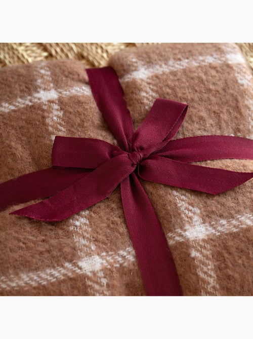 Coperta a quadri effetto mohair con frange - Kiabi
