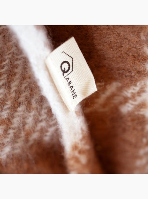 Coperta a quadri effetto mohair con frange - Kiabi
