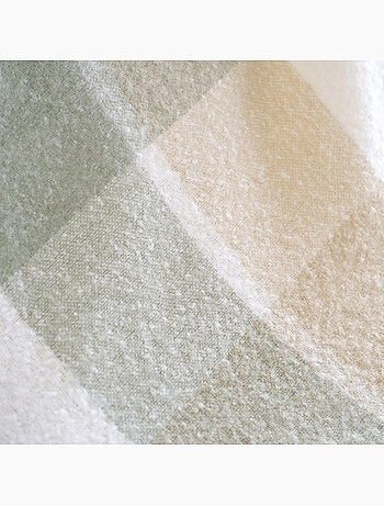 Coperta a quadri effetto mohair con frange