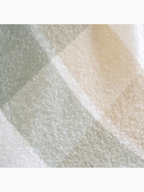 Coperta a quadri effetto mohair con frange - Kiabi