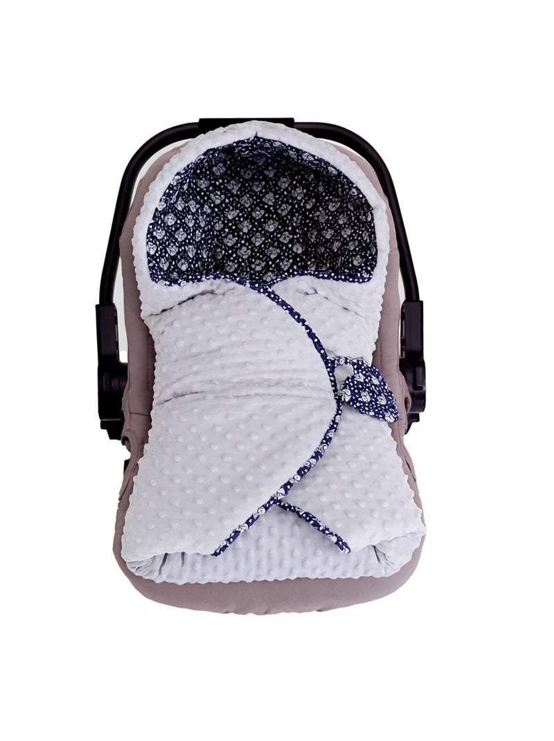 Coperta avvolgente reversibile per neonato in cotone | SEVIRA KIDS Blu marino - Kiabi