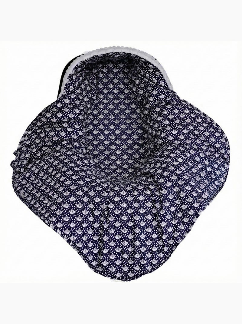 Coperta avvolgente reversibile per neonato in cotone | SEVIRA KIDS Blu marino - Kiabi