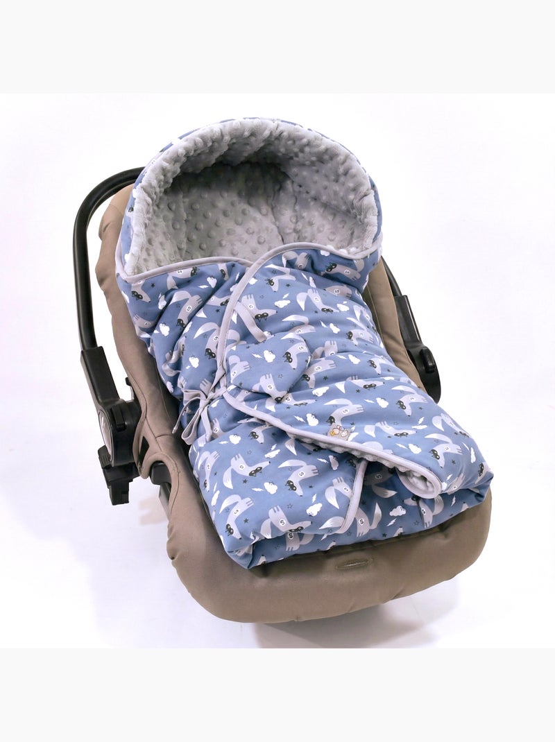 Coperta avvolgente reversibile per neonato in cotone | sevira kids | sevira kids Blu - Kiabi