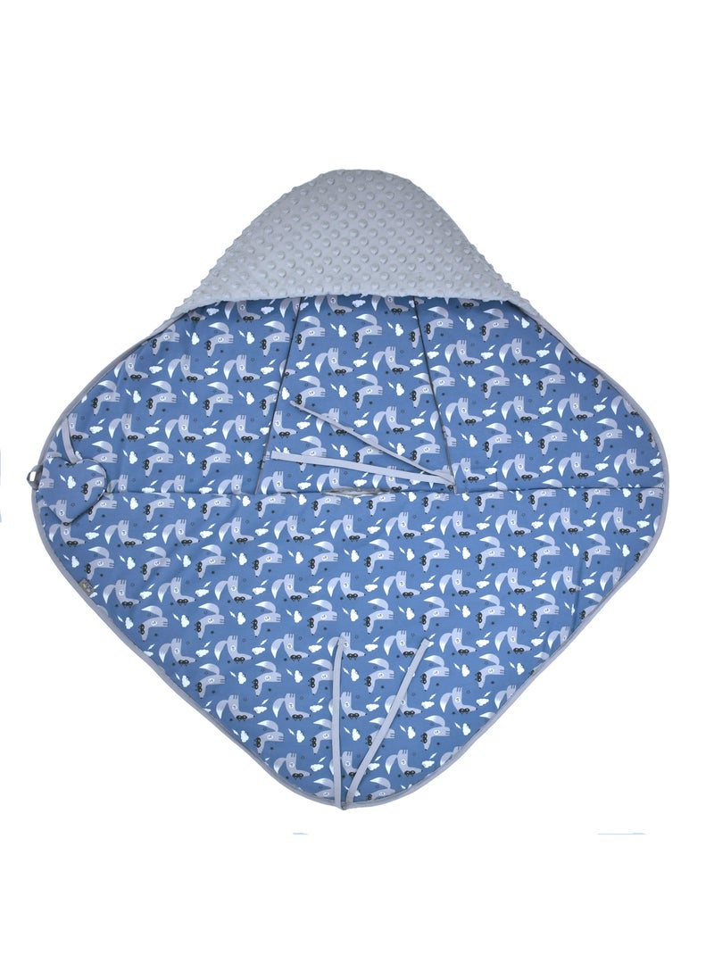 Coperta avvolgente reversibile per neonato in cotone | sevira kids | sevira kids Blu - Kiabi