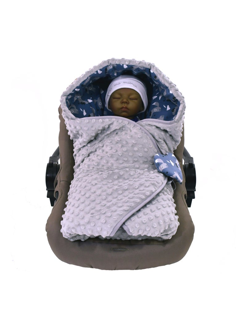 Coperta avvolgente reversibile per neonato in cotone | sevira kids | sevira kids Blu - Kiabi