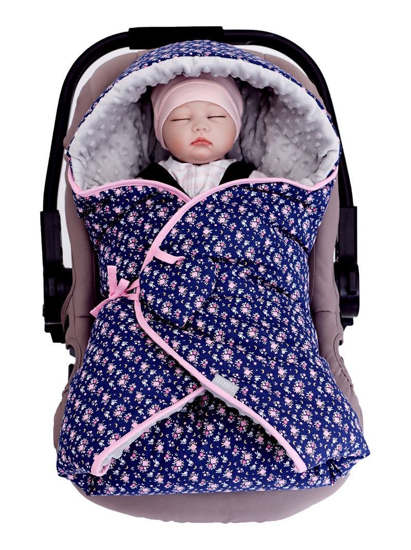 Coperta avvolgente reversibile per neonato in cotone | sevira kids | sevira kids Blu - Kiabi