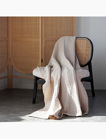 Coperta boutis trapuntata in cotone lavato