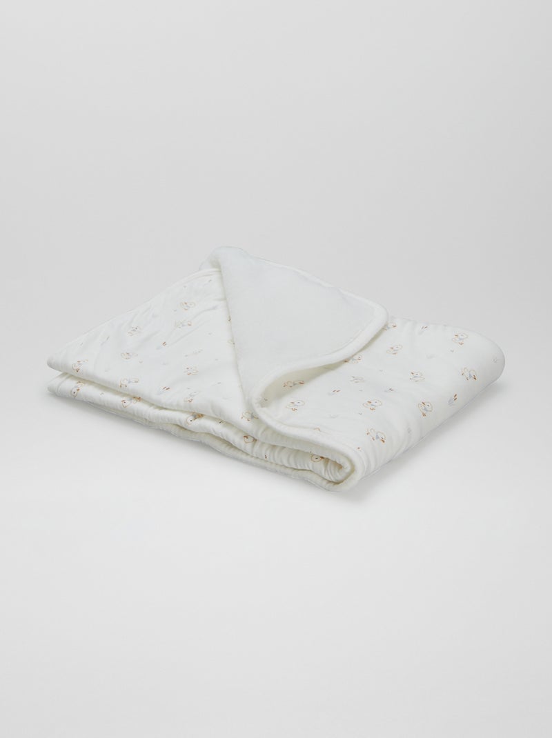 Coperta con stampa BIANCO - Kiabi