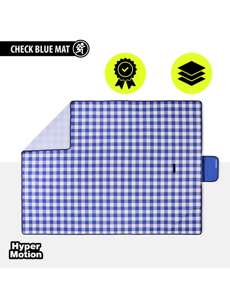 Coperta da picnic hypermotion 150 x 200 cm: impermeabile, resistente e compatta Blu - Kiabi