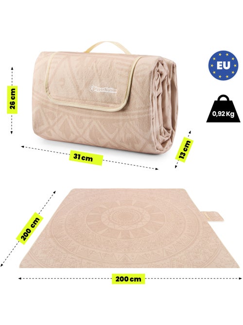 Coperta da picnic xxl hypermotion 200 x 200 cm isolante e impermeabile - Kiabi Coperta da picnic xxl hypermotion 200 x 200 cm isolante e impermeabile - Kiabi