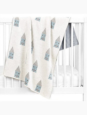 Coperta di cotone biologico per bambini, case | SEVIRA KIDS