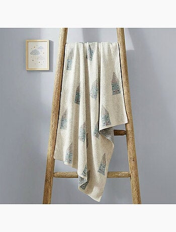 Coperta di cotone biologico per bambini, case | SEVIRA KIDS