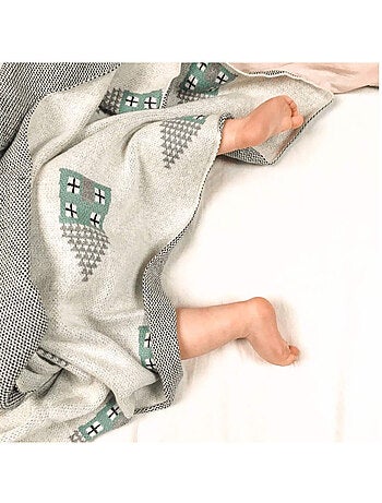 Coperta di cotone biologico per bambini, case | SEVIRA KIDS