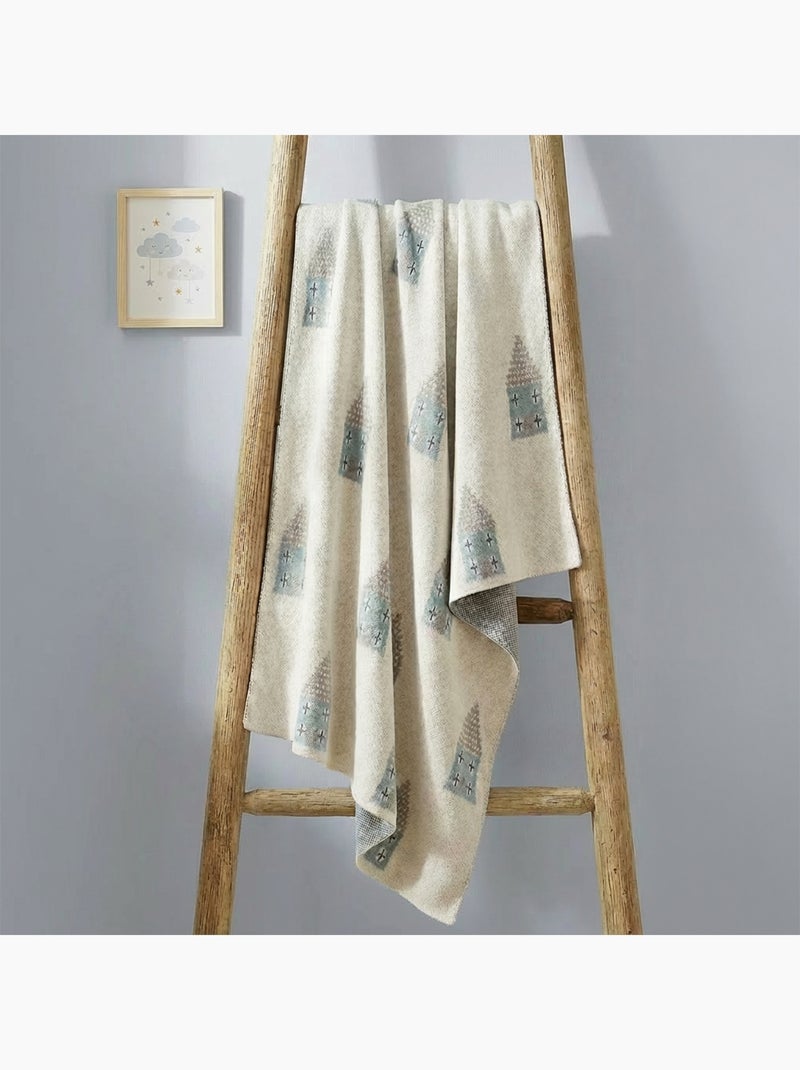 Coperta di cotone biologico per bambini, case | sevira kids | sevira kids Ecru - Kiabi