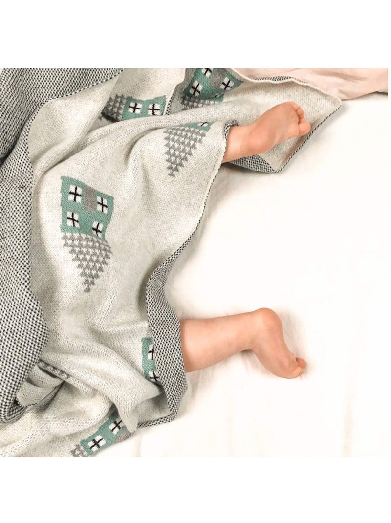 Coperta di cotone biologico per bambini, case | sevira kids | sevira kids Ecru - Kiabi